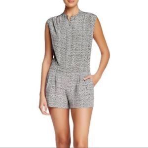 Vince 100% Silk Summer Romper Static Print Size 4